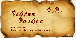Viktor Moskić vizit kartica